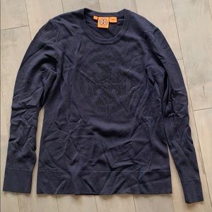Tory Burch navy sweater size large